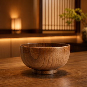Grand bol en bois japonais – 15 cm