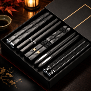 Set de 5 paires de baguettes japonaises – Coffret cadeau premium