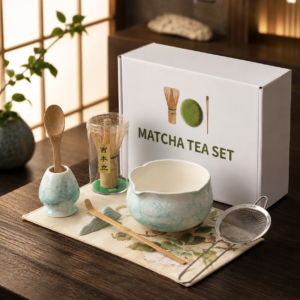 Coffret Matcha Japonais Hana - Ensemble artisanal de cérémonie du thé