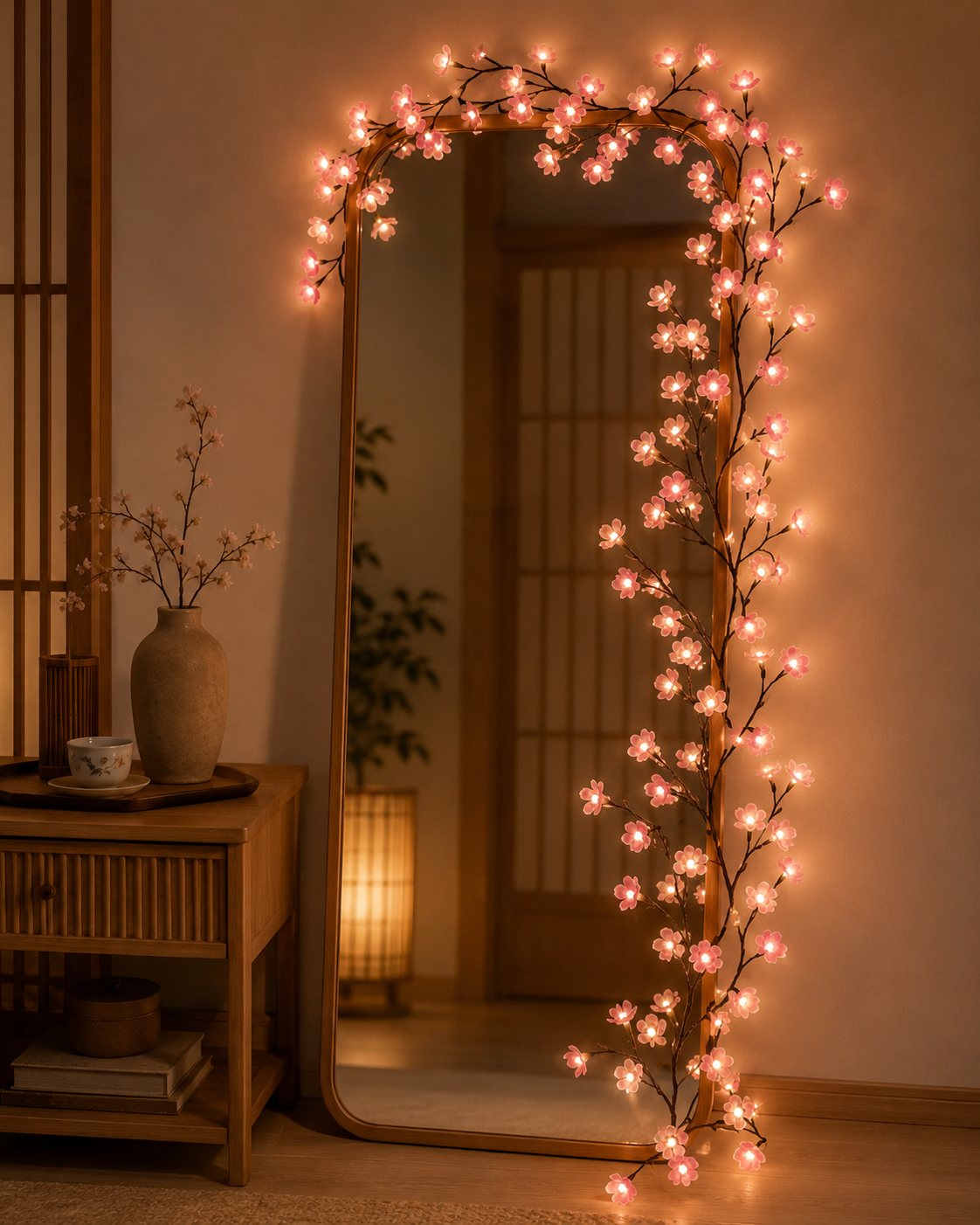 Guirlande lumineuse Sakura 190 cm – Branche décorative 96 LED – Image 3