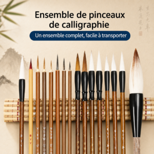 Set de pinceaux sumi-e & shodō – 16 pièces avec fudemaki