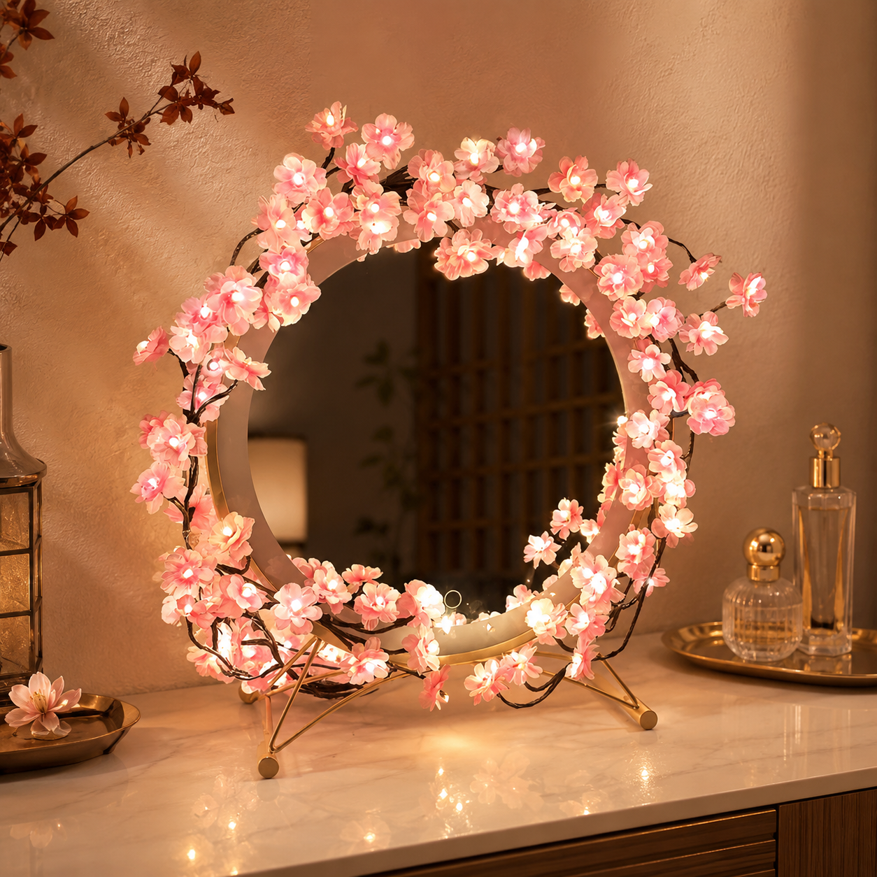 Guirlande lumineuse Sakura 190 cm – Branche décorative 96 LED – Image 2