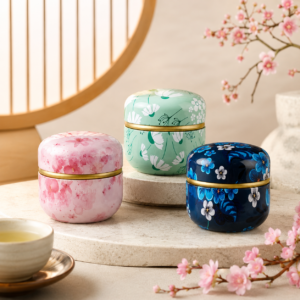 Lot de 3 boîtes japonaises décoratives – Sakura, thé et petits rangements